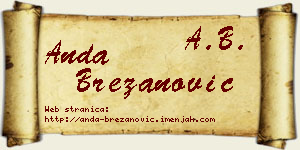 Anda Brezanović vizit kartica